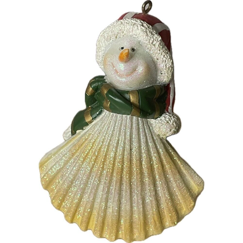 Snowman Beach Theme‎ Nautical Ornament Sea Shell Christmas